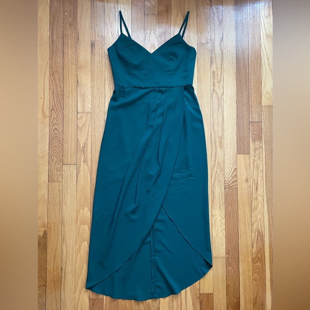 Lulus Reinette Dark Green Midi Dress